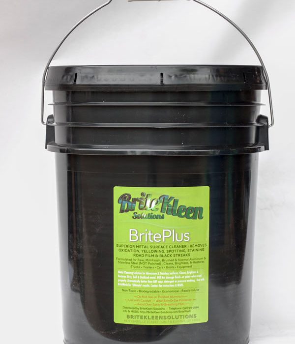 Five gallon pail BritePlus aluminum and stainless steel cleaner